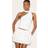 PrettyLittleThing Cotton Puffball Mini Skirt - White