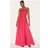 PrettyLittleThing Bandeau Chiffon Pleated Maxi Dress - Blush Rose