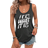 Shein Women'S Sleeveless Tank Top With Printed Slogan