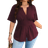 Shein Plus Notched Neckline Split Hem Blouse