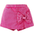 Shein Baby Girls' Lovely Butterfly Bowknot Decorated Casual Set With Denim Skirt And Shorts, Rose Red
