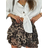 Shein Womens Casual Leopard Print Skirt