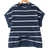 Shein Plus Striped Print Casual Short Sleeve Knit Top