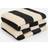 OHS Ultra Soft Stripe Print Throw - Mono - Monochrome Blankets Brown, Black (150x125cm)