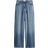 H&M Damen Jeans mit breitem Bindegürtel Blau
