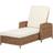 Vila Gotland Solsäng Polyrattan Med Kudde Natur Offwhite