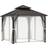 Dakota Fields Metal Hardtop Gazebo 10 Ft W x 10 Ft Brown 300cm W x 300cm D