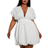 Shein Plus Graduation Prom Party Bubble Short Sleeve Dress