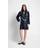 Munthe Elegant Denim Dress with Floral Pattern - Blue