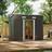 Garden Sanctuary 8 x 4ft Charcoal Black Compact Metal Storage Tool Shed (Building Area )