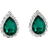 Shein Retro Tear Drop Crystal Rhinestone Earring Stud for Women Pair