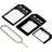 24hshop Adapter for Micro/Mini/Nano SIM card