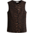 H&M Textured Jersey Vest - Dark Brown/Leopard Print