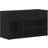 vidaXL Engineered Wood Bench Black Oak Shoe Rack 80x45cm