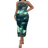 Shein Plus TieDye Strapless Ruched Side Slit Dress