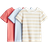 H&M T-shirt 3-pack - Light Red/Light Blue (0544290067)