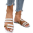 Shein Plus Size Gold Stripe Sandals - White