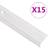 vidaXL Stair Nosings L-shape 15 pcs Aluminium 90 cm Silver