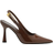 Shein Womens Fashionable Pointed Toe High Heels With Decorative Buckle Patent Leather Slingback Shoes