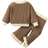 Shein pcs Baby Girls Colorblock Knit Sweater Top And Elastic Waist Loose Knit Pants Set Autumn Winter