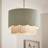 Dunelm Sofia Round Rattan Scalloped Lamp - Sea Green Shade ∅ 35cm