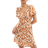 New Look Mini Tea Dress - Brown Print
