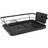 Harbour Housewares Metal Rack with Drip Tray and Cutlery Holder Black Dish Drainer