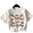Shein Retro Butterflies Young Girls Casual Butterfly Pattern Short Sleeve TShirt Simple Style Suitable For Summer