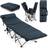 Costway Tältsäng Hopfällbar Campingsäng Med Madrass 185 cm x 65 cm x 41-53 cm Blå