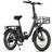Engwe L20 90 Mile Front Suspension Step-Thru E-bike - Onyx Black Unisex