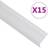 vidaXL Trappnäsor I L-form 15 St Aluminium 100 Cm Silver