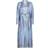 Neo Noir Nova Paisley Border Dress - Light Blue