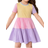Shein Toddler Girls Colourblock Ruffle Hem Smock Dress