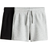 H&M Sweatshirt Shorts 2-pack - Light Grey Marl/Black (1293241001)