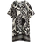 H&M Viscose Tunic Dress - White/Black Patterned