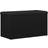 vidaXL Sort Egetræ MDF Polyester 80 x 40 x 45 cm Opbevaringsbænk 80x45cm