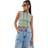 New Look Women's Rib Jersey Racer Vest - Olive