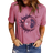 Shein Womens Sun And Moon Printed Short Sleeve TShirt For Summer