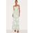 PrettyLittleThing Embroidered Frill Maxi Dress - Sage Green