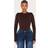 PrettyLittleThing Shape Sculpted Long Sleeve Bodysuit - Chocolate