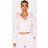PrettyLittleThing Petite Baby Zip Up Embossed Detail Crop Hoodie - Pink