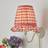Dunelm Carys Frilled Gingham Lamp - Orange Shade ∅ 15cm