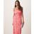 Vila Satin Cami Maxi Dress - Pink Floral Print
