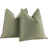 Shein One Sage Herringbone Trim Pillow Cover Snowy Kuddöverdrag Grön (50x30cm)