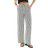 New Look Petite Stripe Wide Leg Trousers - Black