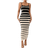 Shein SpringSummer Casual Striped SlimFit Knit Tank Dress With Color Block