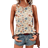 Shein Womens Casual Floral Pattern Summer Round Neck Tank Top