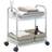 vidaXL 2-Tier Transparent Storage 37 x 28 x 43.5 cm Trolley Table