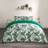 OHS Tropical Leaf Duvet Cover Green, White (200x135cm)