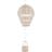 Beliani Heißluftballon Hängedeko Rattan Natürlich Beige 60 cm